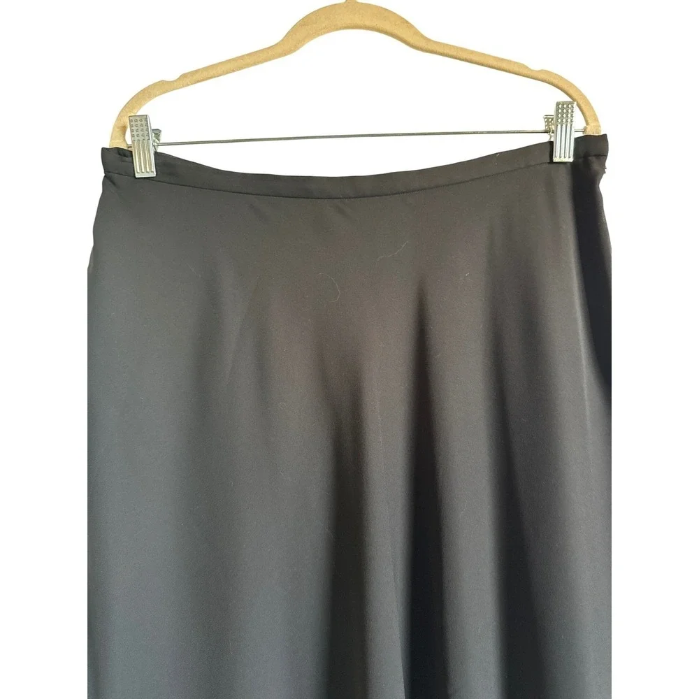 Adrianna Papell‎ Evening Essentials Black Chiffon Maxi Skirt 16 Formal Elegant